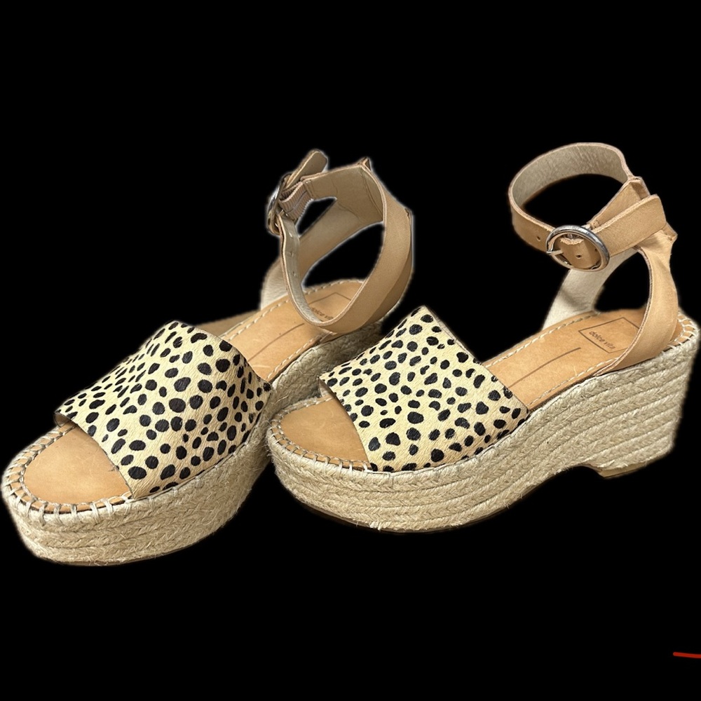 Leopard Print Platform Sandals